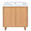 Ensemble de meuble-lavabo avec lavabo, armoire combinée et armoire de rangement Nikodem-974547739