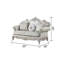 Causeuse en velours Kirsteni
