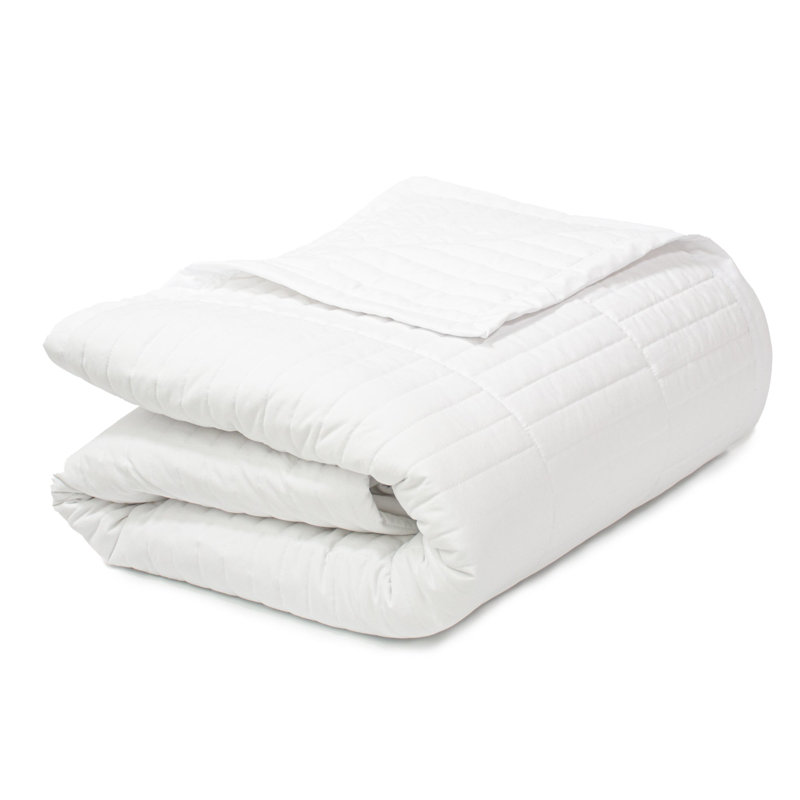 Codora Two-Tone Reversible 3pc. Quilt Set with Shams, White/White, King Quilt