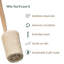 Poignée en bois naturel Lufah - Long éponge de douche exfoliante