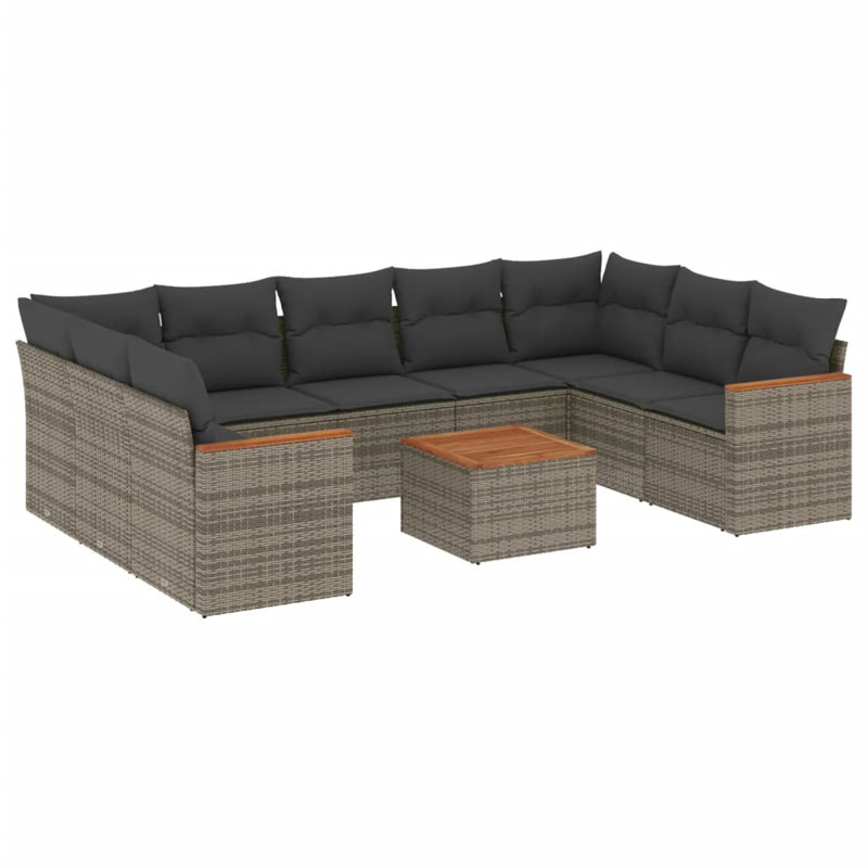 Grand canapé modulaire en rotin PE Vidaxl