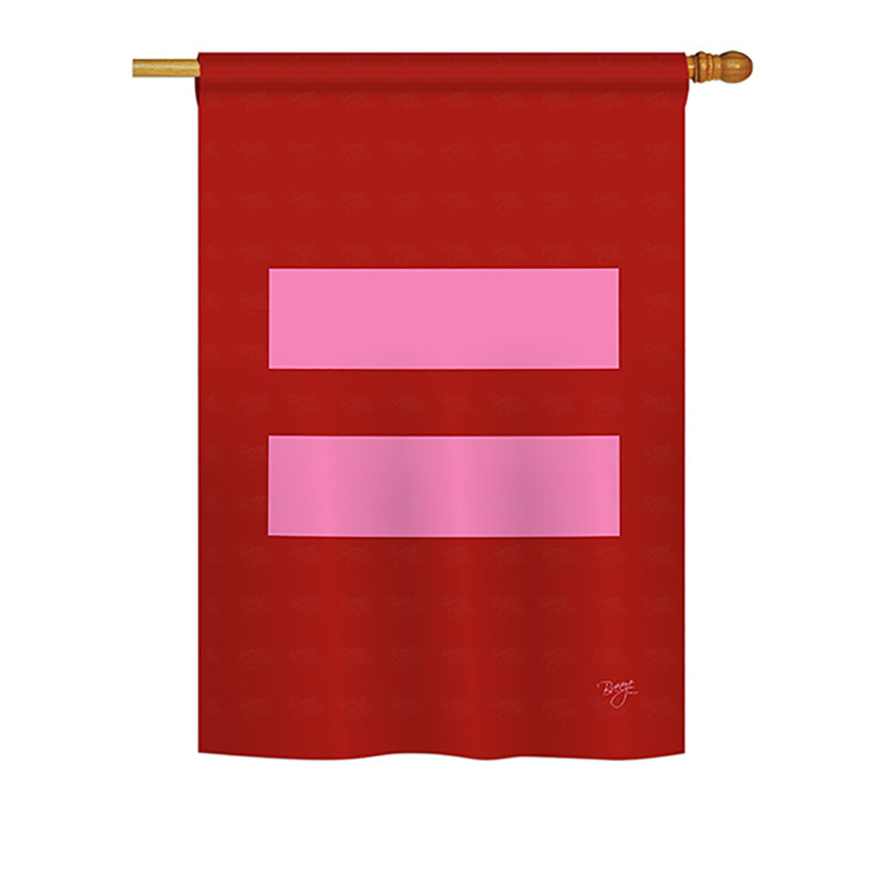 Drapeau de maison / jardin en polyester 2 côtés Equalité, H 18,5 po x l 13 po