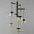 Darice 5 - Light Black/Natural Aged Brass LED Cluster Pendant