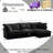 Crofford 120"W Modular Chenille LAF RAF Sectional, Sofa Couch, 3 Seater-496229945
