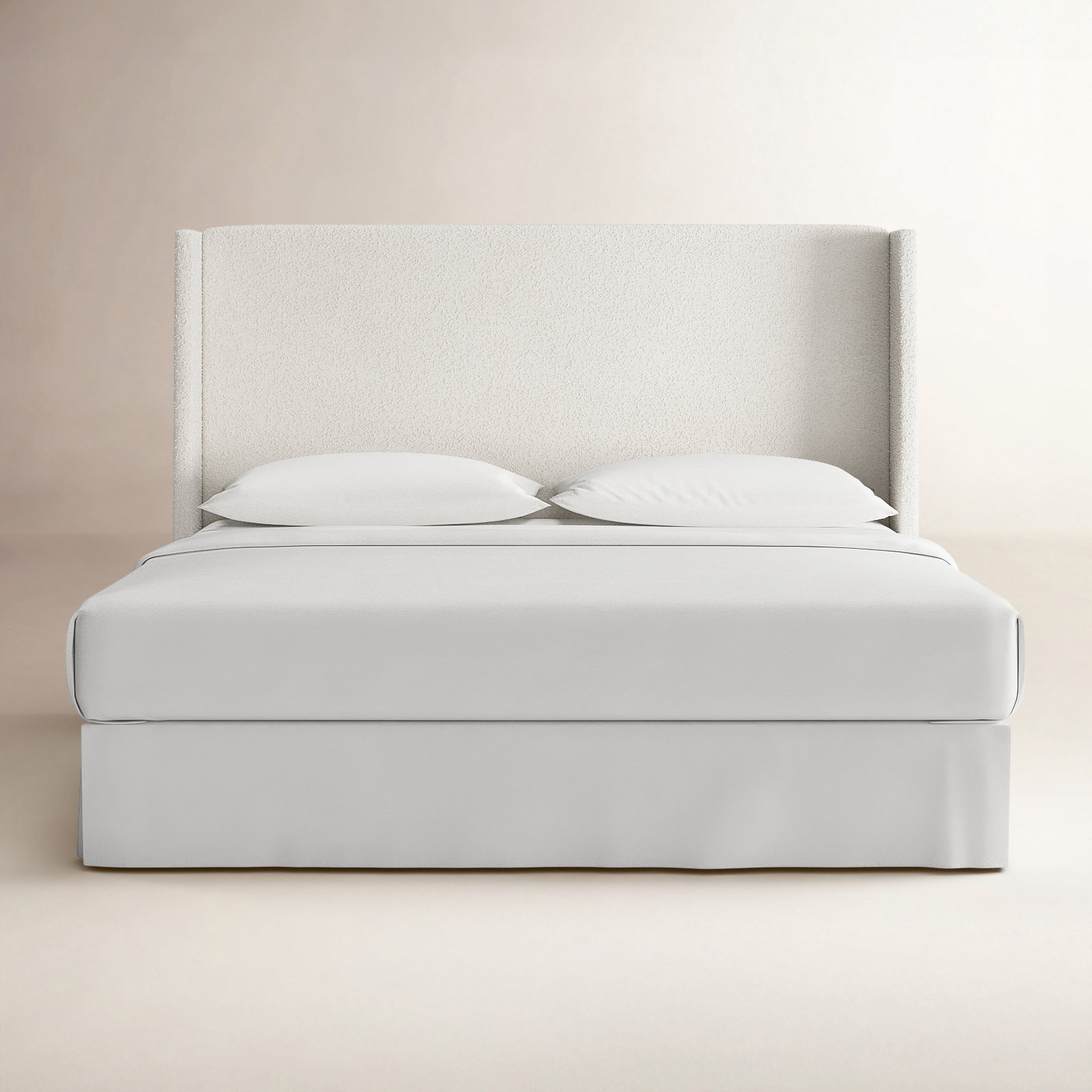 Bellfield Upholstered Headboard, King, Classic Snow Boucle