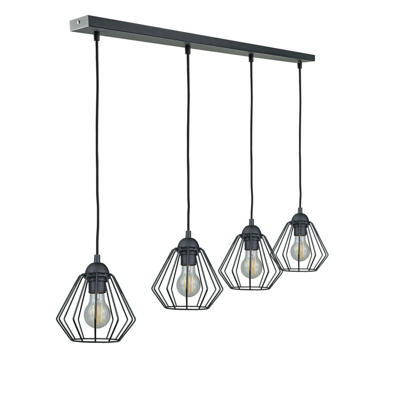 Benicio 4 - Light Kitchen Island Pendant, Black