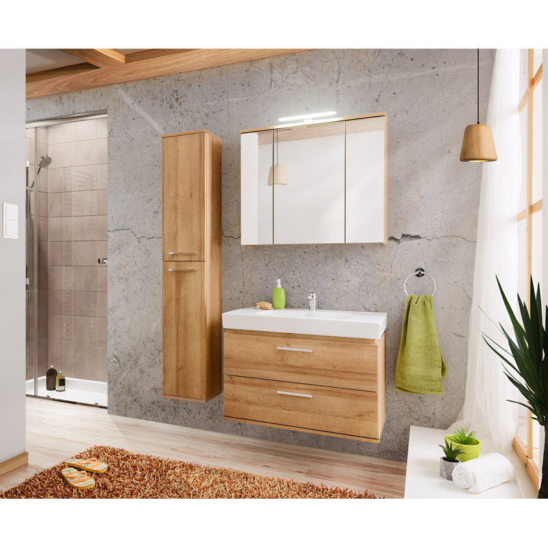 Remik Flat Wall Mirror, 62 cm H x 60 cm W x 2 cm D