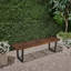 Banc de patio JOA, bois d'acacia avec pieds en fer, moderne, contemporain, brun foncé et noir