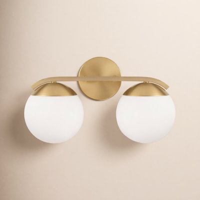 2 Light Frosted Dimmable Vanity Light