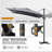 128'' X 104'' Rectangular Cantilever Umbrella, Weighted Base Does Not Include-2029527848