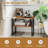 2-tier Teak Bathroom Storage Shelf Freestanding Wooden Bookshelf For Living Room