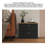 Modern Simple Black Solid Wood Double Draw Nightstand