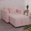 Fauteuil en fausse fourrure avec repose-pieds-210927391