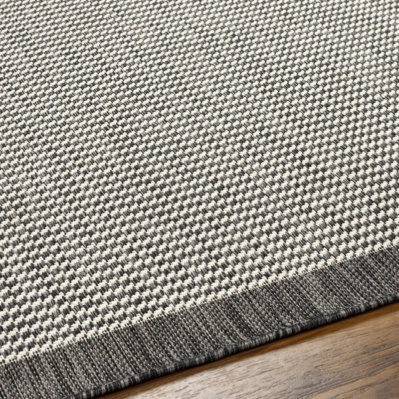 Oumou Striped Indoor / Outdoor Rug, Rectangle 5'3" x 7'
