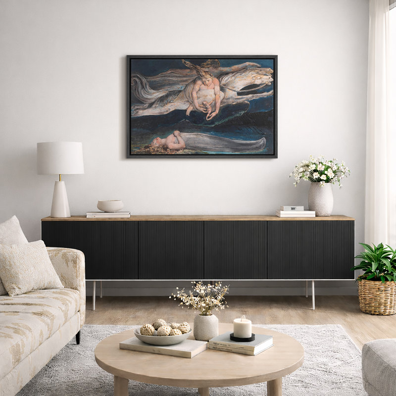 «Visionary Mythological Angel», reproduction d'art sur toile encadrée, impression sur toile, H 24 po x l 36 po