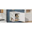 Meuble-lavabo mural, lavabo, armoire de 50 cm, fines rayures sculptées, tablette latérale ouverte, articles de toilette, armoire de rangement fermée de 76 cm, lavabo rectangulaire en céramique, aspect flottant pour créer un espace aéré.