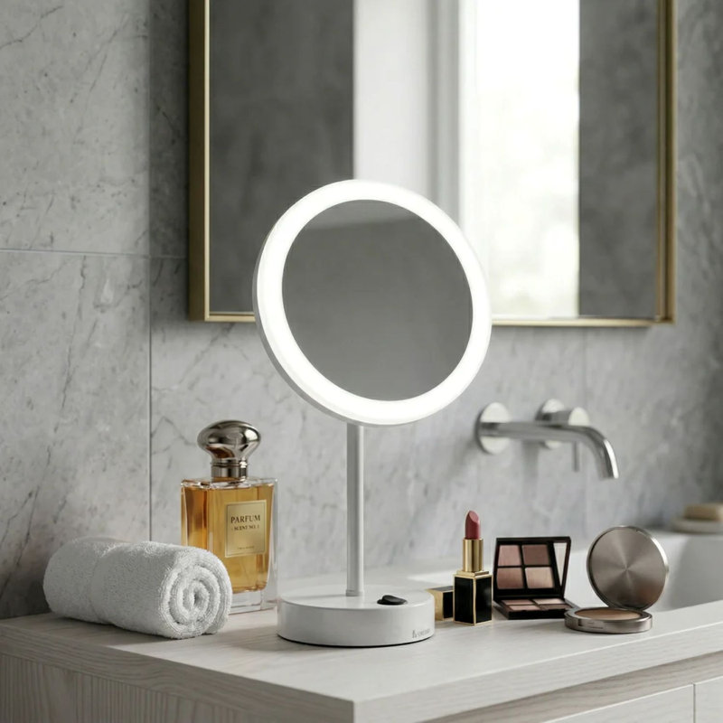 Miroir de maquillage / rasage Zayden, Blanc