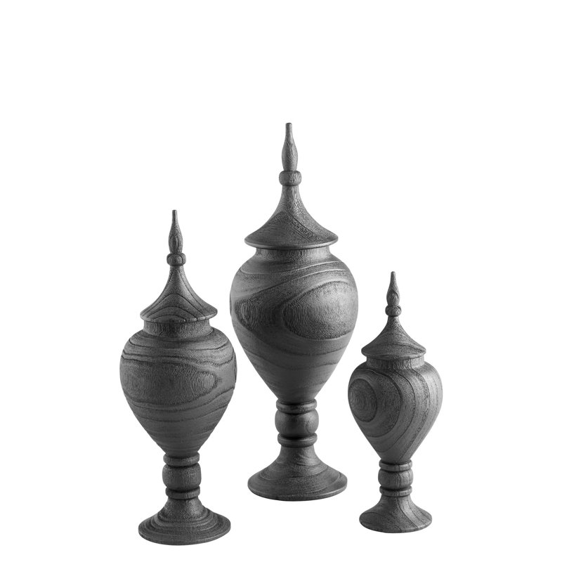 Heritage Handcrafted Ceramic Jar, 12.5" H x 4.75" W x 4.75" D