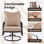 Chaises berçantes en métal durables, conception pivotante moderne pour patio et balcon