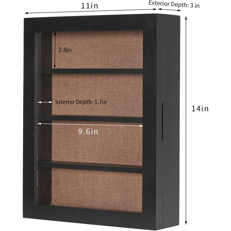 Large Shadow Boxes Frames  Shadow Box With Shelves,Deep Memory Box Display Case With Movable Shelf For Keepsake Flowers Wedding