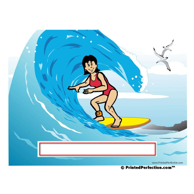 Surfer personnalisé - porte-clés femelle