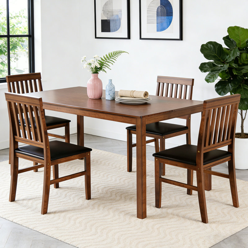 Heidy 5- Piece Dining Set, Brown