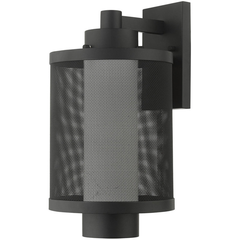 Transparent Lantern Head, 17" H x 9" W x 9" D, Textured Black