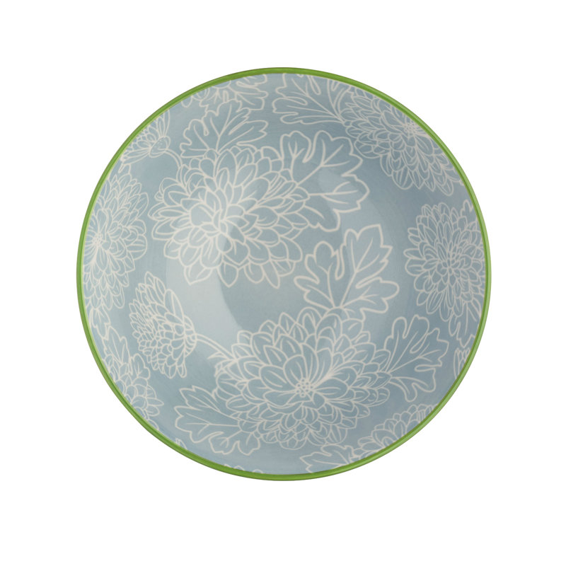 500ml Glazed Stoneware Floral Soup Bowl