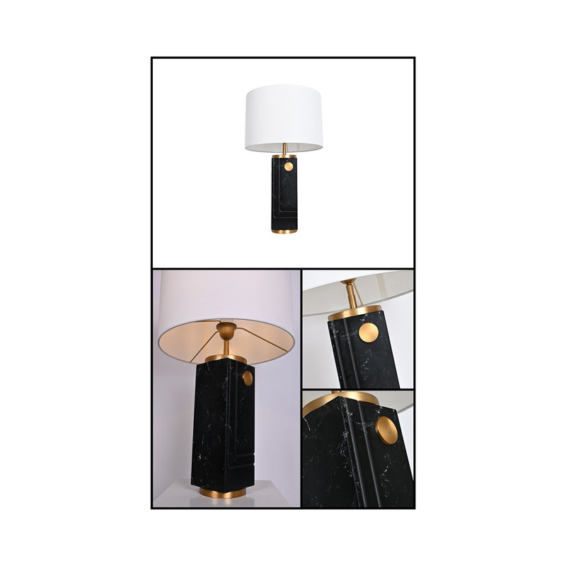 Aquila 25.1'' Black/Gold Table Lamp