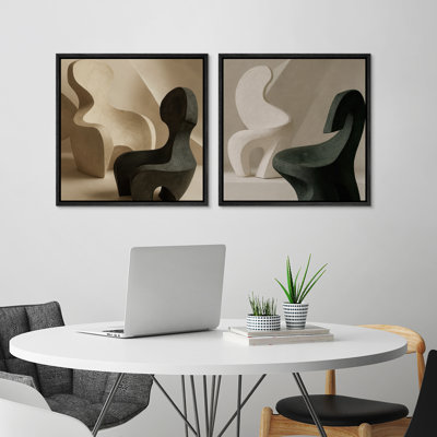 Art mural rétro encadré Fine Art Antique Classic pour chambre à coucher - 16 po x 16 po