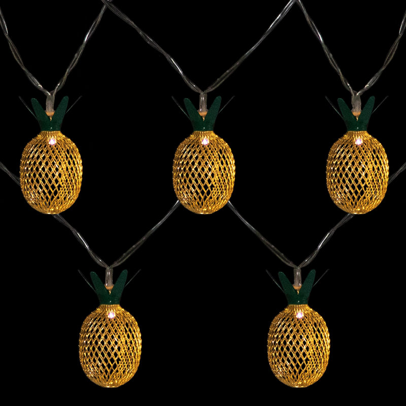 Battery Operated Warm White LED Pineapple String Lights
