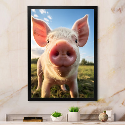 Pink Pig Curious Snout Pig " Pink Pig Curious Snout Pig "