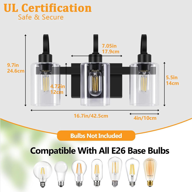 Nikholas 3 - Light LED Vanity Light