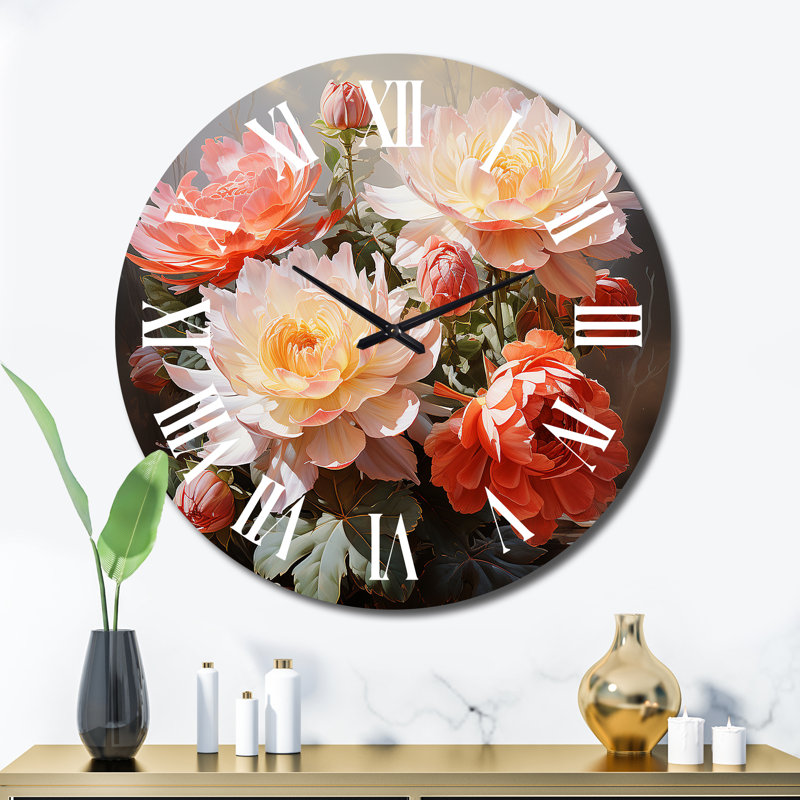 Horloge murale Coral Cactus, Très grand