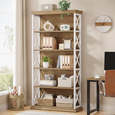 Jaquon 70.86" H x 31.5" W Metal Etagere Bookcase