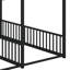 Structure de lit en métal avec rails, deux lits partagés, lits plateforme simple