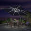 Parasol déporté carré lumineux de 3 m x 3 m avec base-108053167