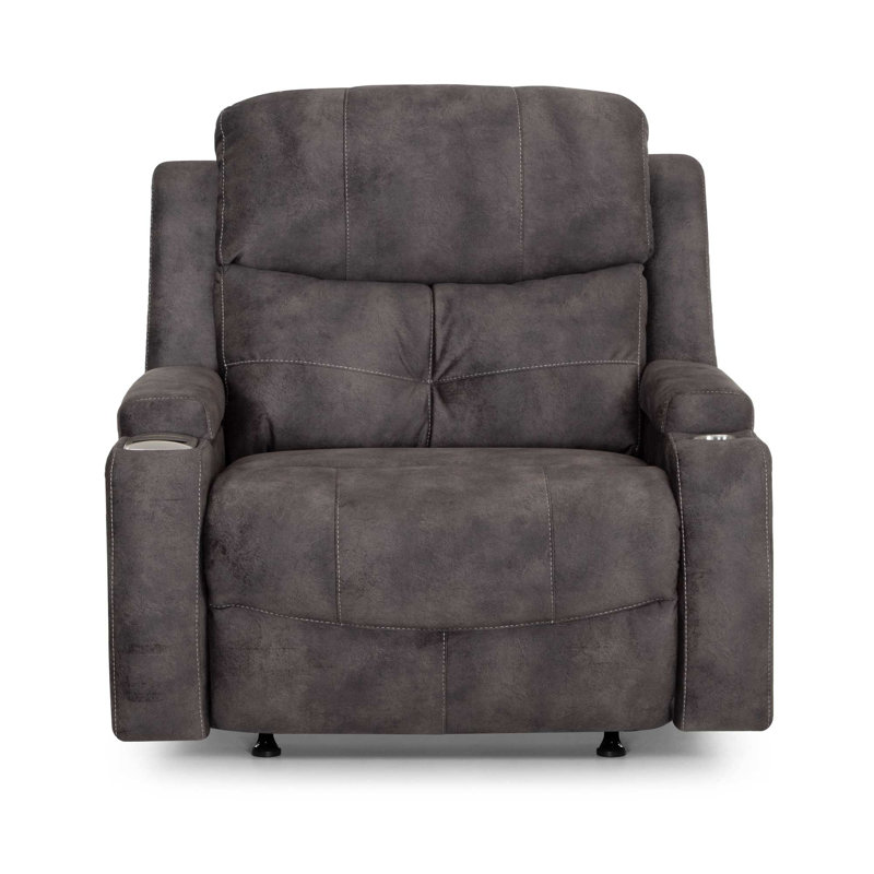 Chair & A Half Recliner W/ Power Recline, Dual Storage Arms, Cupholder, Slot Charger & Usb, Monroe Sand