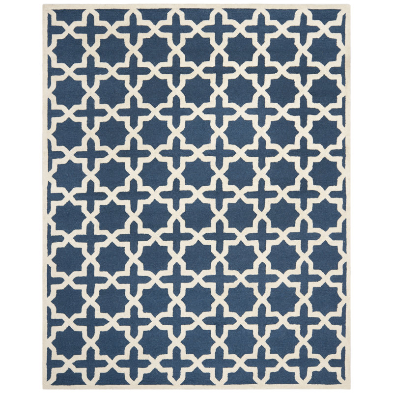 Igna Hand Tufted Wool Geometric Rug, Rectangle 8' x 10'