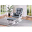 Luxueux fauteuil coulissant rembourré en microfibre avec repose-pieds, mouvement coulissant en douceur et coussin moelleux pour un confort ultime