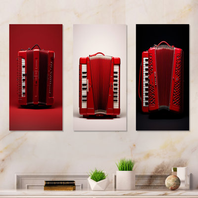 Music Accordions Accord Classic - ensemble de 3 impressions sur toile