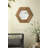 18.5" X 18.5" Hexagon Mirror With Natural Wood Frame-843952307