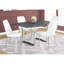 Modern Dining Table 60", Rectangular Grey Laminate Top, Metal Leg Support, Kitchen & Room, Seats 4 60" For And Kitchen, Cover, Installation Component, Look,