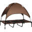 Lit de camp surélevé pour animal de compagnie 48 po avec auvent de protection - Lit pour chien d'extérieur pour camping, tissu respirant, portatif, convient aux chiens de camping de taille XL, filet pouvant supporter jusqu'à 110 lb