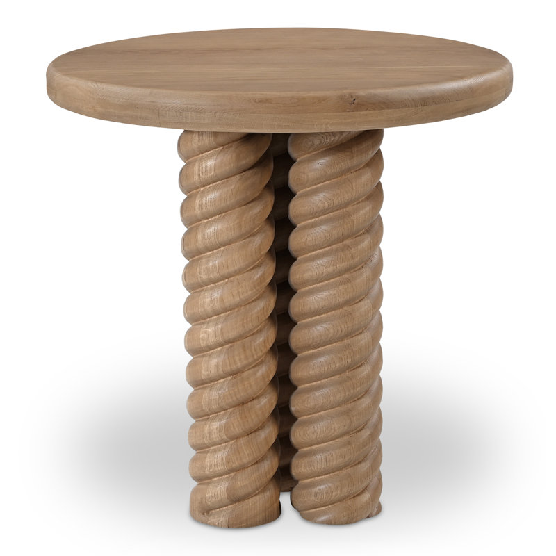 Treccia Solid Wood End Table