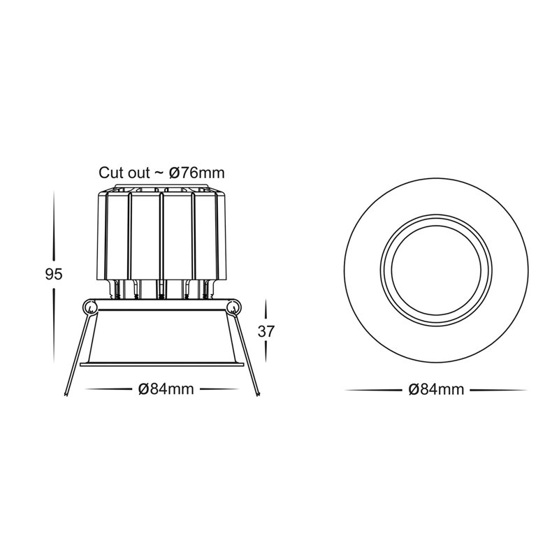 Étienne 8.4cm Recessed Lighting Kit, White