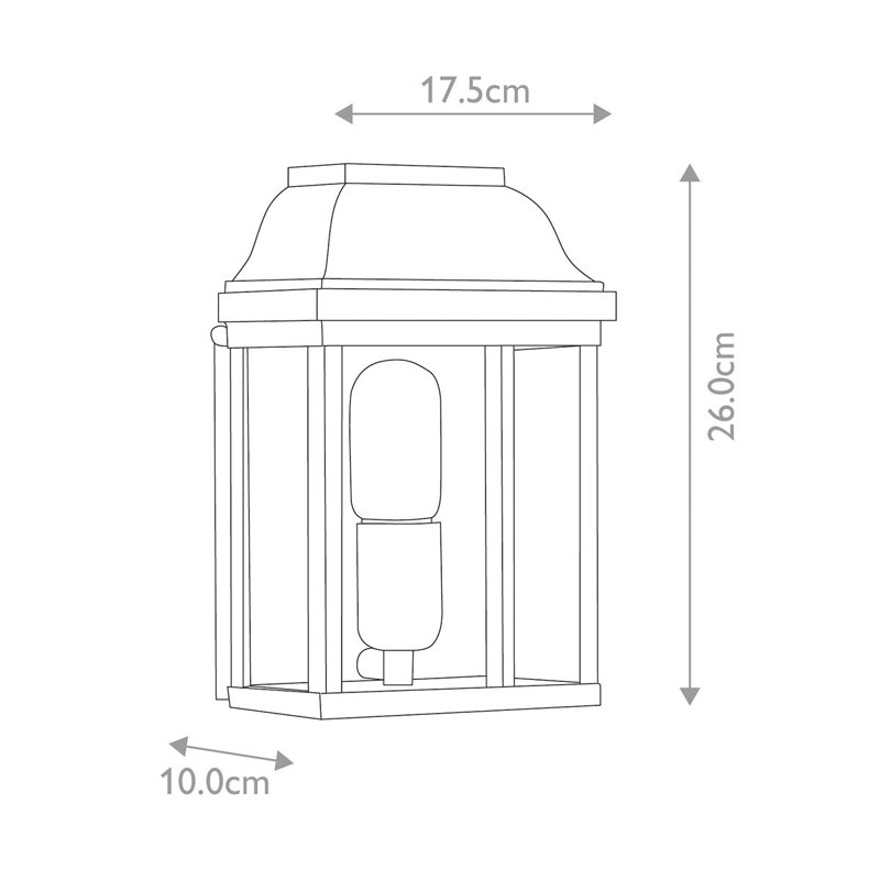 Rohrbach 26cm H Outdoor Wall Lantern, Verdures