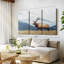 «Mountain Bull Elk», 3 pièces sur toile-98562383