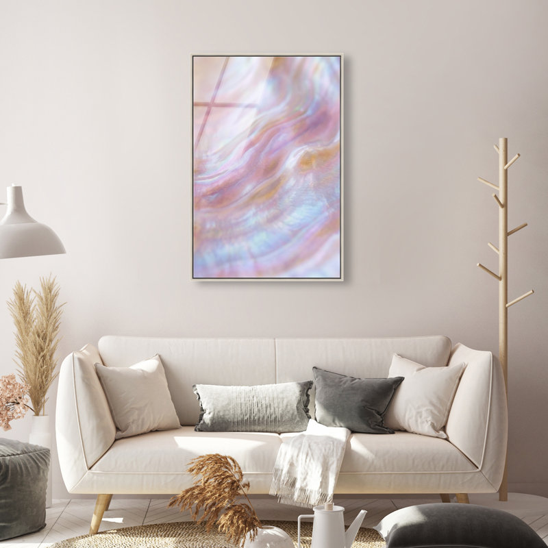 Iridescent Wave II Print by Oliver Gal, 31"H x 21"W, Silver Floater Frame