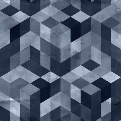 Shaded Cubes - Graphic Art on Canvas